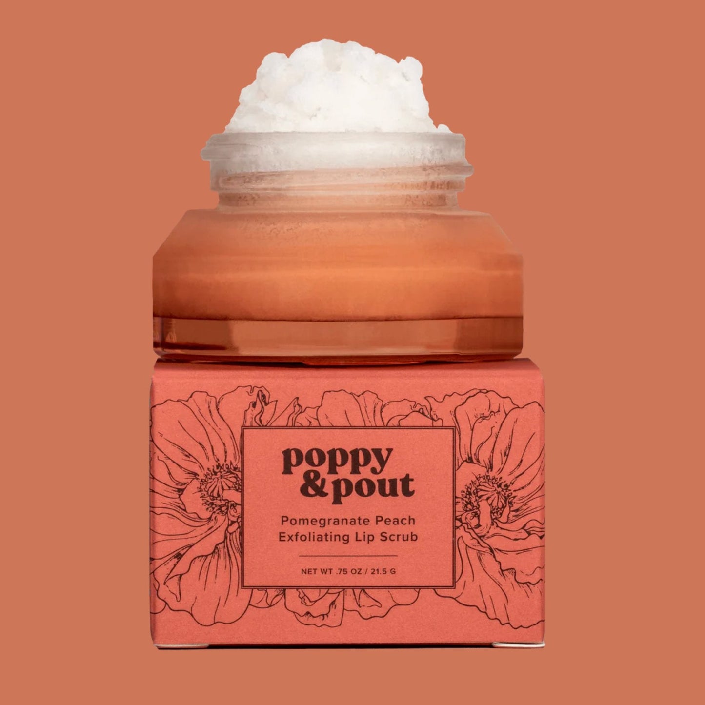 POPPY & POUT - Lip Scrub - Pomegranate Peach
