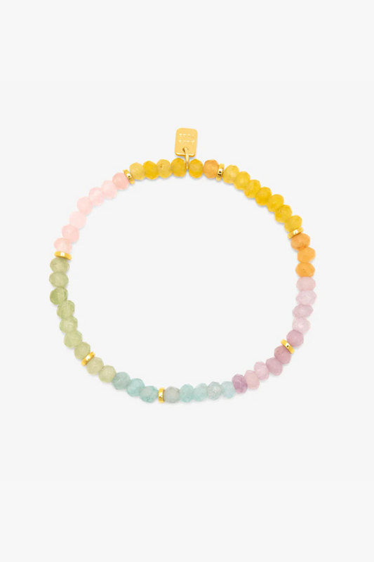 PURA VIDA - Ombre Rainbow Bead Stretch Bracelet
