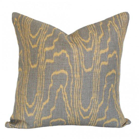 Agate Taupe & Gold Custom Designer Pillow | Arianna Belle