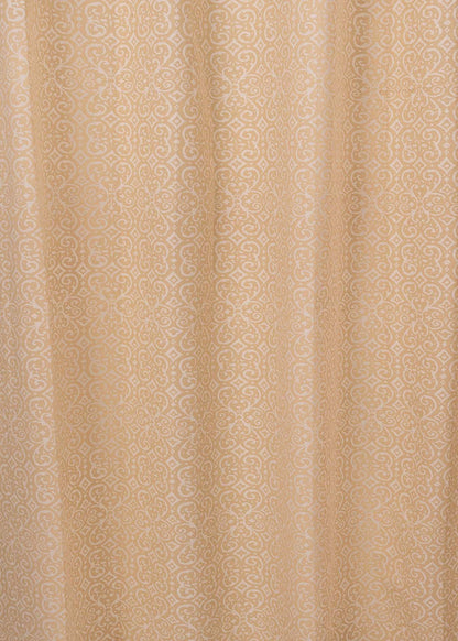 Antique Rose 100% cotton minimal curtain for living room - Light Reduction - Cream - Single Piece