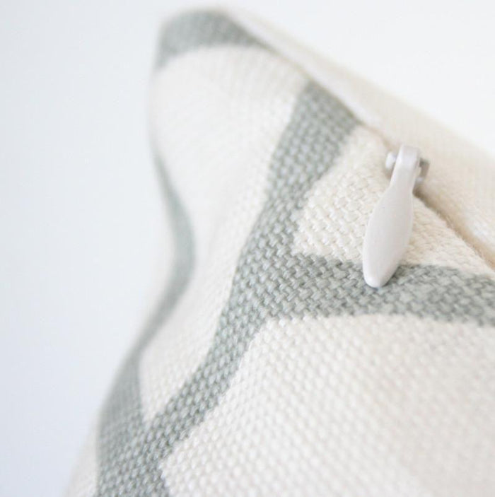 Archipelagos Mist Custom Designer Pillow detailed view | Arianna Belle
