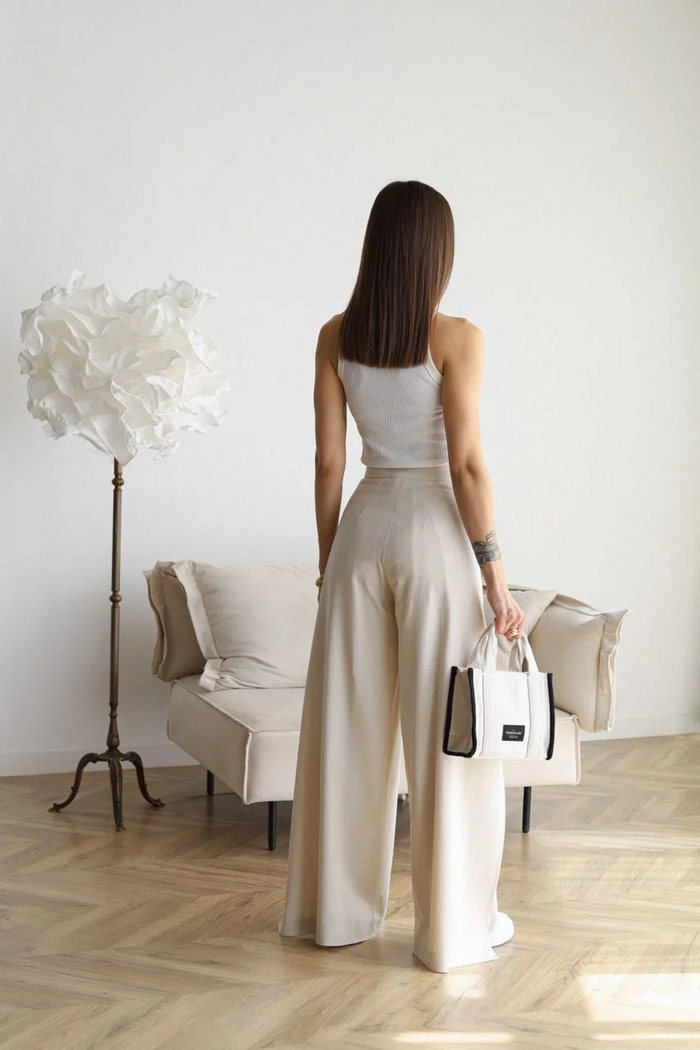 ARIANE – WIDE LEG LINEN PANTS FOR WOMEN