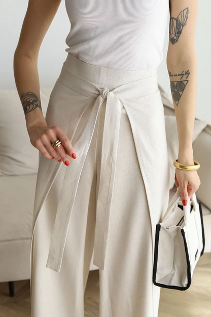 ARIANE – WIDE LEG LINEN PANTS FOR WOMEN