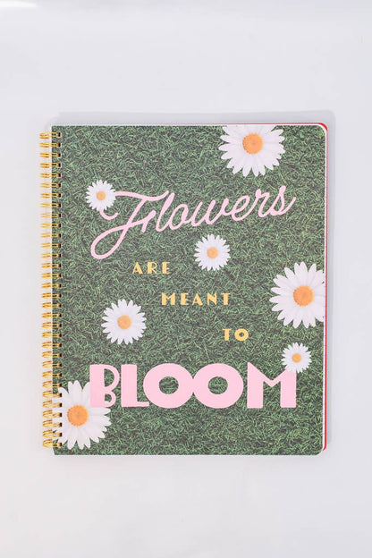 BANDO - Rough Draft Large Notebook, Floral Stripe
