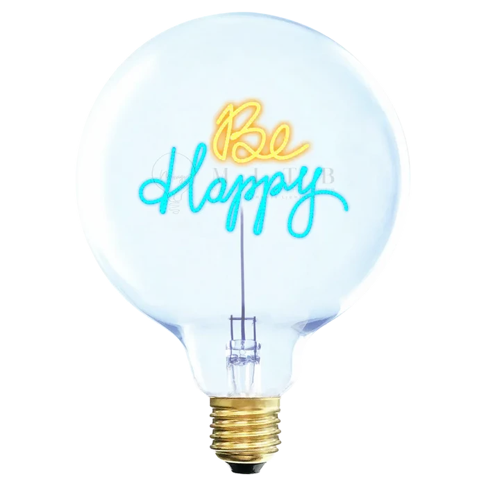 BE HAPPY AMBER/BLUE BULB