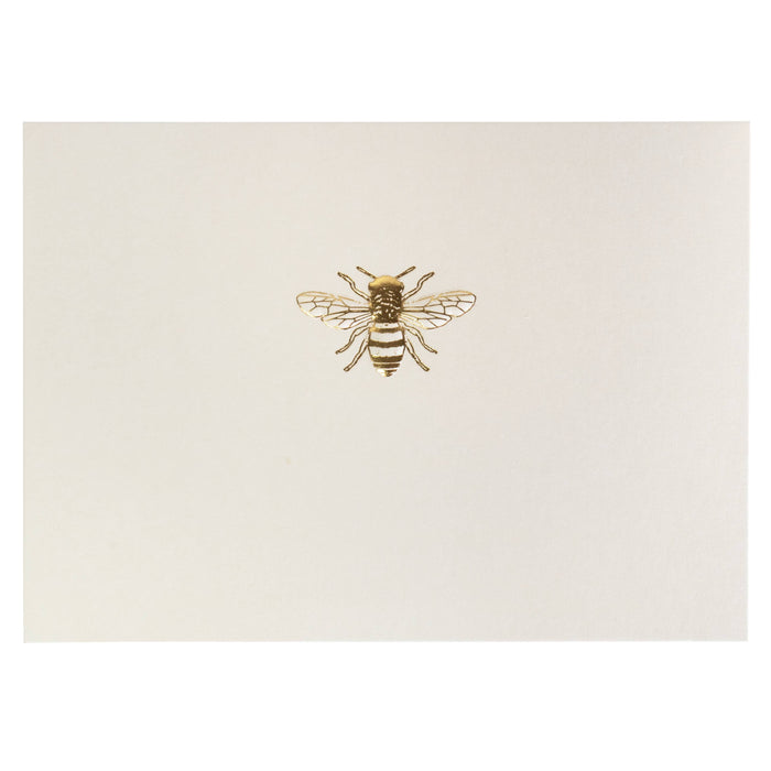 Boxed Notecard Set with Gold Bee Design