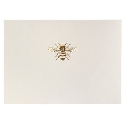 Boxed Notecard Set with Gold Bee Design