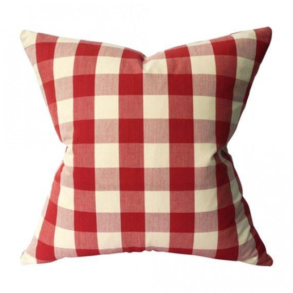 Buffalo Check Red Custom Designer Pillow | Arianna Belle