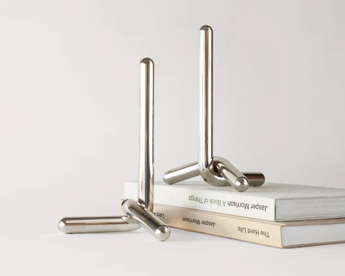 CAL BOOKEND (PAIR)-SILVER