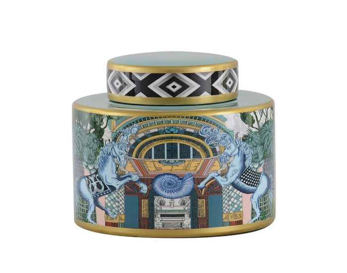 CANNISTER OPERA MULTICOLOR CERAMIC