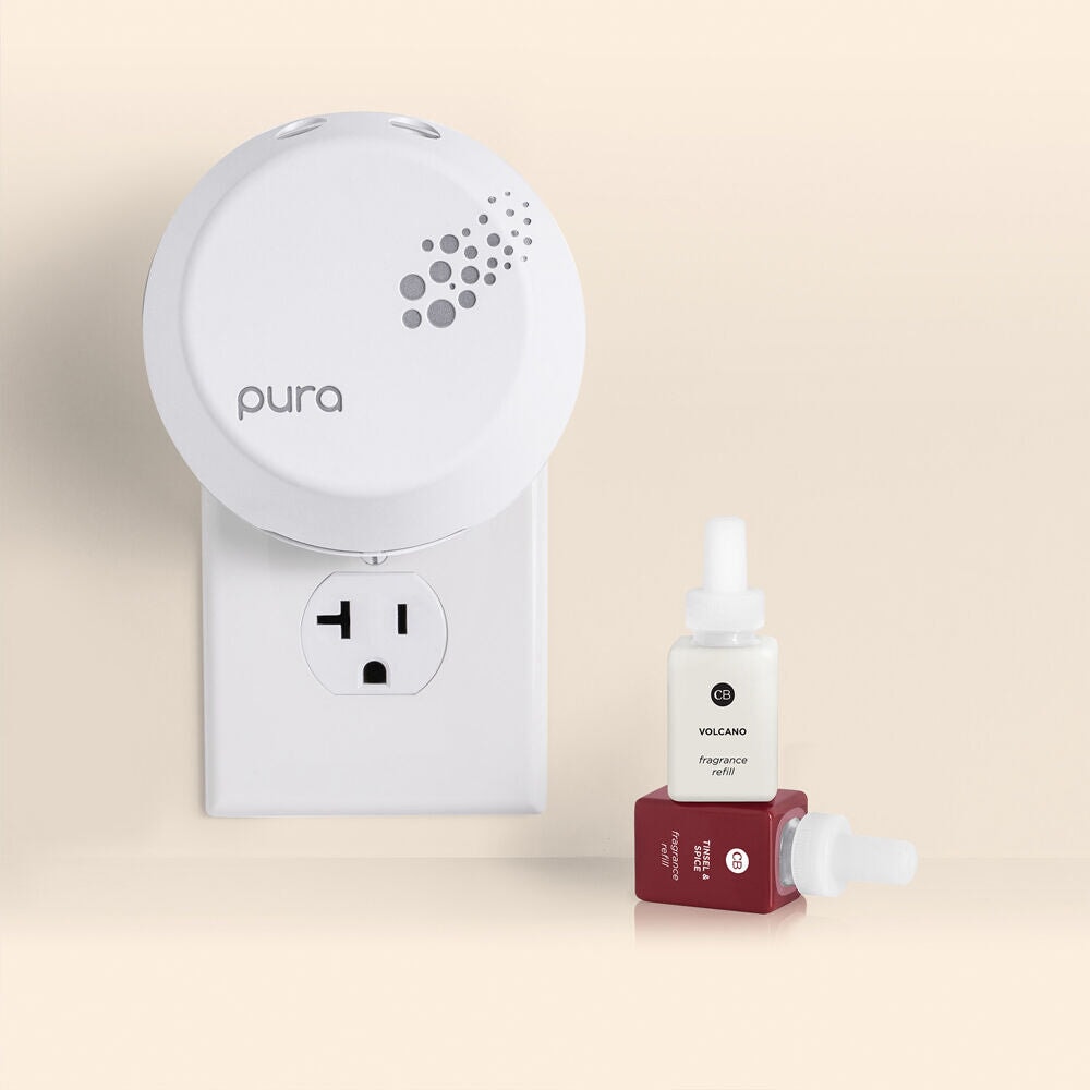 CAPRI BLUE - CB + Pura Smart Home Diffuser Kit, Tinsel & Spice & Volcano