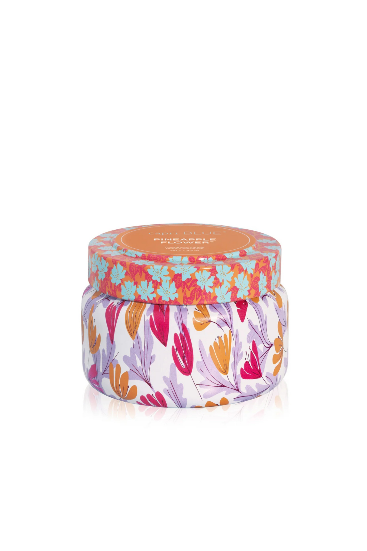 CAPRI BLUE - Pineapple Flower Pattern Play Travel Tin, 8.5 oz