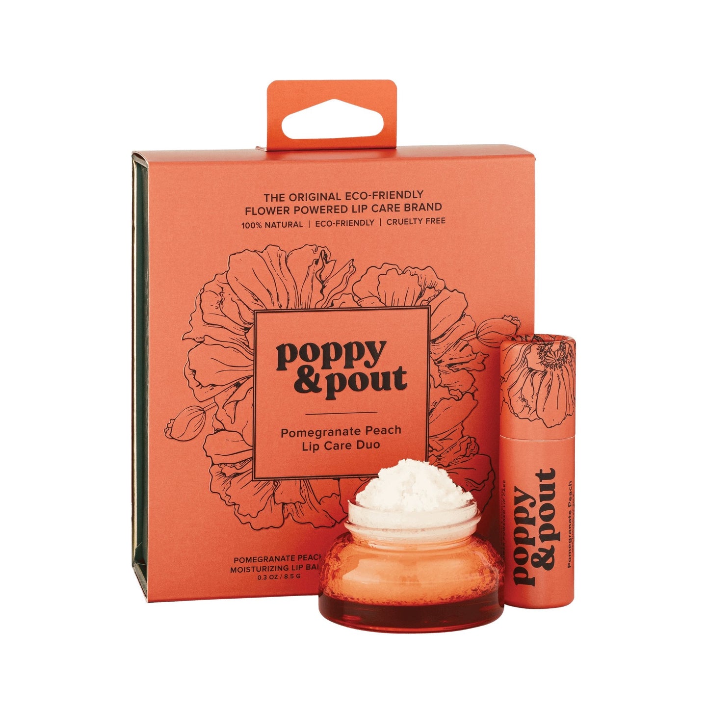 POPPY & POUT - Lip Care Duo - Pomegranate Peach