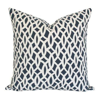 Chain Link Navy Custom Designer Pillow | Arianna Belle