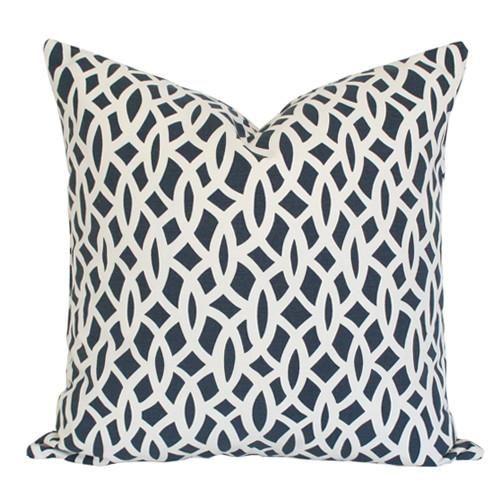 Chain Link Navy Custom Designer Pillow | Arianna Belle