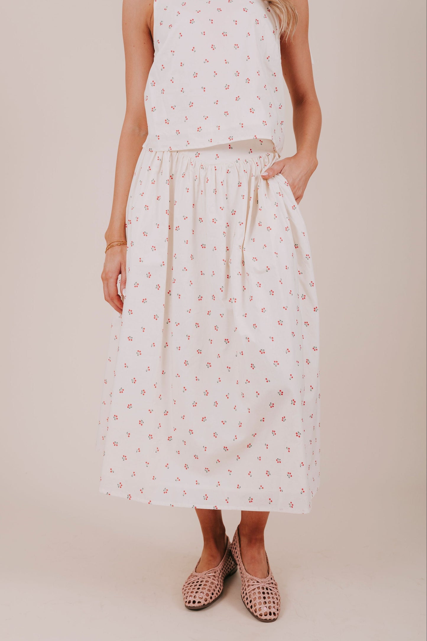 Cherries At The Park Skirt