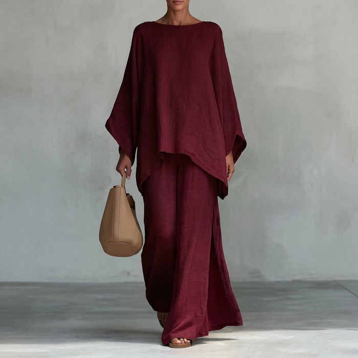 Christie | Two-Piece Set with Long Sleeves and Wide Pants