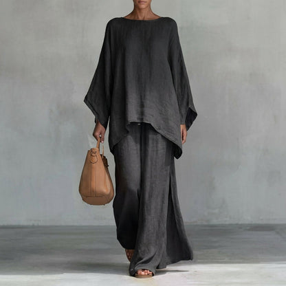 Christie | Two-Piece Set with Long Sleeves and Wide Pants