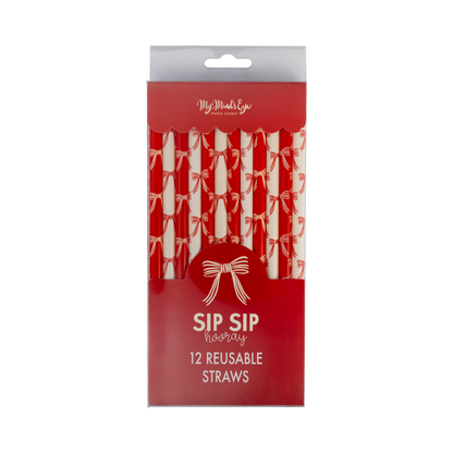 MY MIND'S EYE - Christmas Bows Reusable Straws