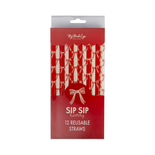 MY MIND'S EYE - Christmas Bows Reusable Straws