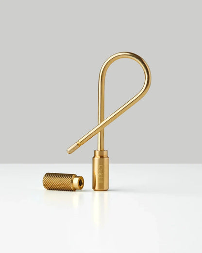 CLOSED HELIX KEYRING, BRASS