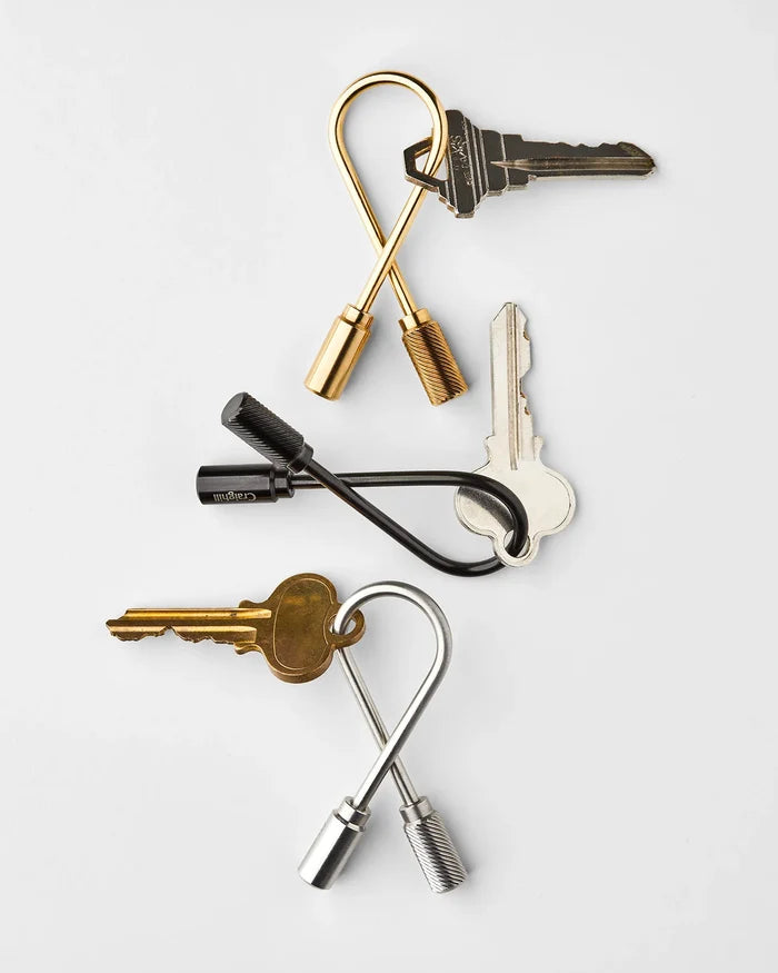 CLOSED HELIX KEYRING, BRASS