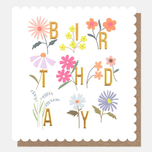 Colourful Florals Birthday Card