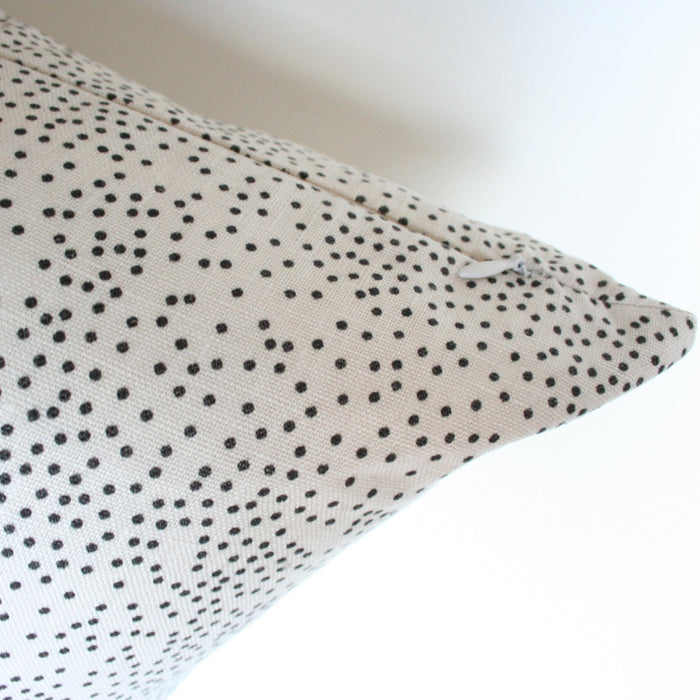 Confetti Cream & Black Custom Designer Pillow detailed view | Arianna Belle