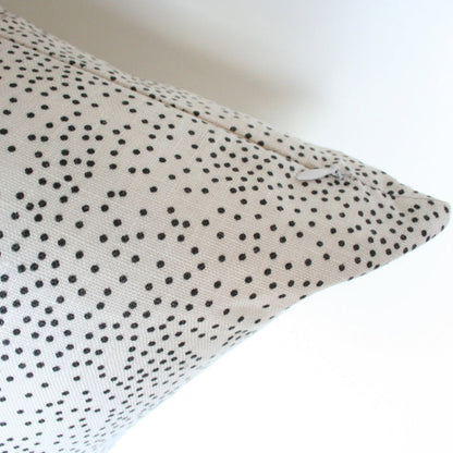 Confetti Cream & Black Custom Designer Pillow detailed view | Arianna Belle