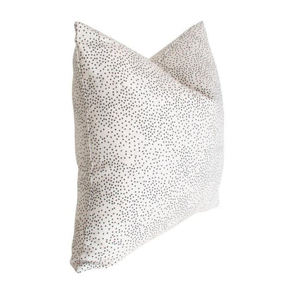 Confetti Cream & Black Custom Designer Pillow side view | Arianna Belle
