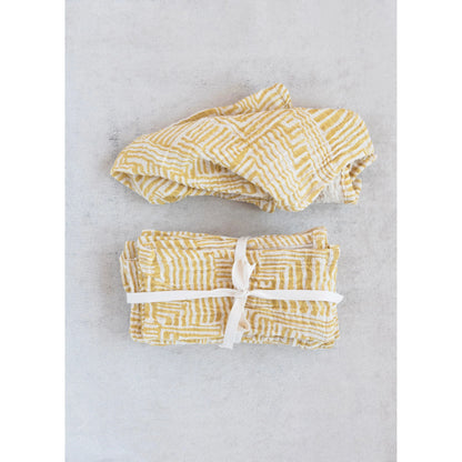 Cotton Napkins with Kuba Cloth Pattern