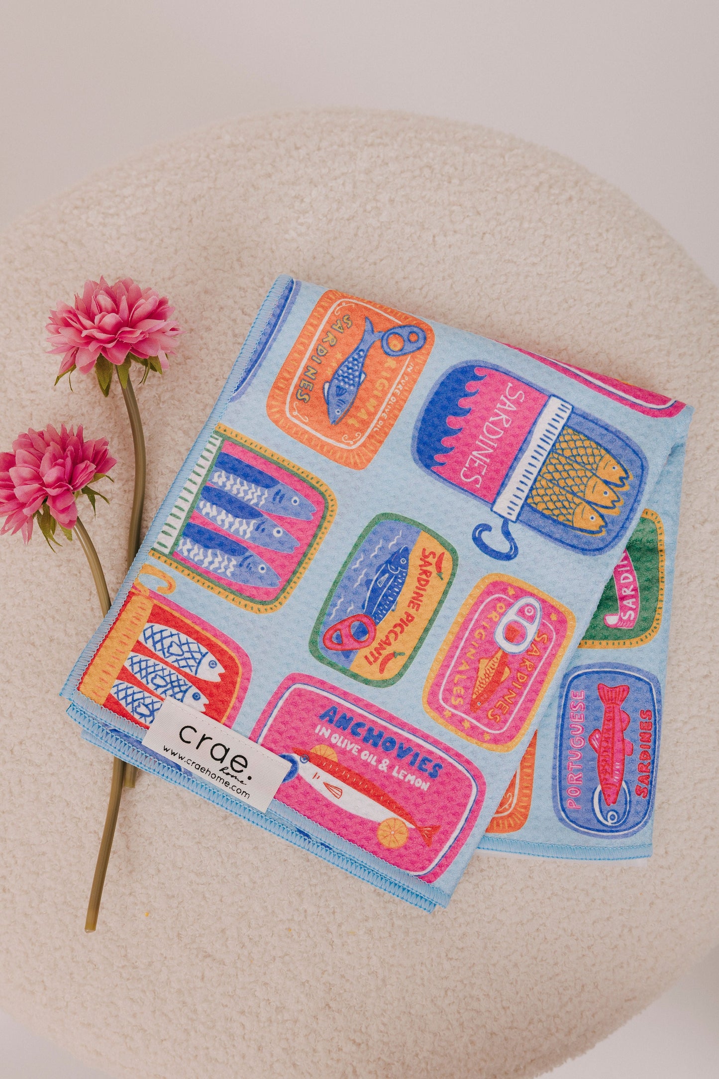 CRAE.HOME - Something's Fishy: Double-Sided Hand Towel