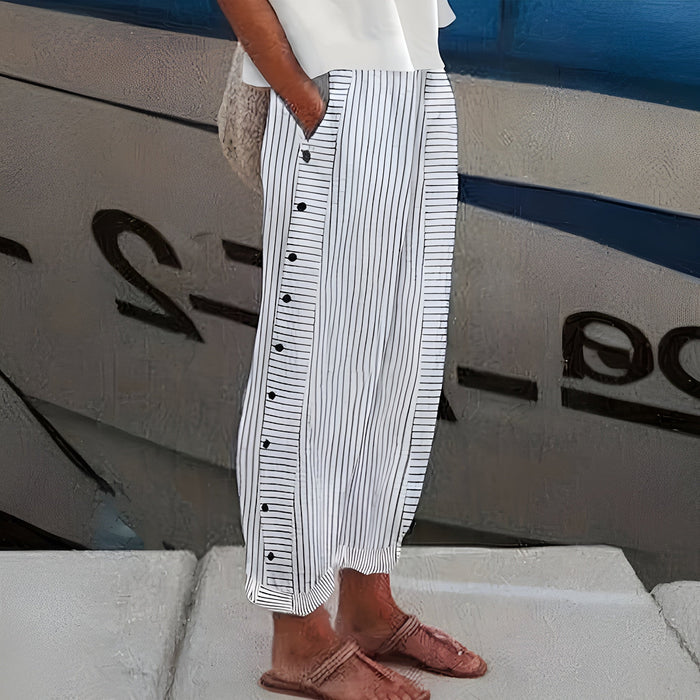 Dagny | Elegant Summer Striped Pants