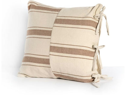 DASHEL PATTERNED OUTDOOR PILLOW  PATTERNED GOLD STRIPE