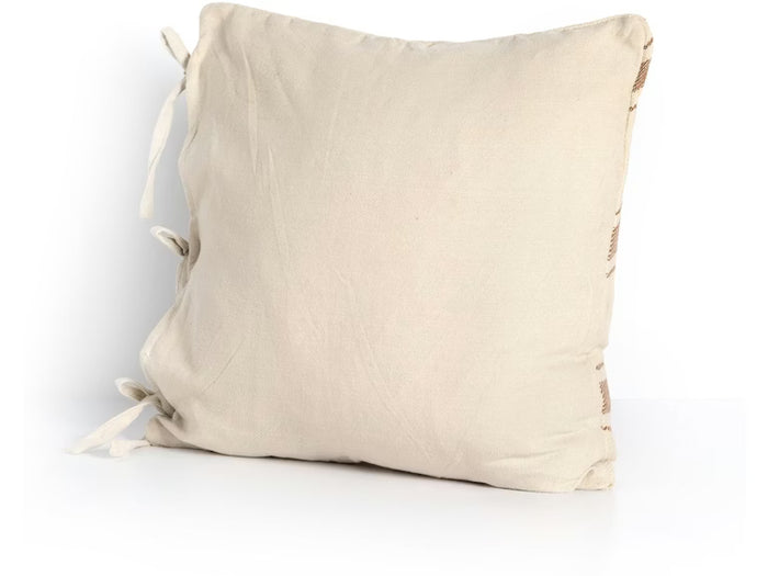 DASHEL PATTERNED OUTDOOR PILLOW  PATTERNED GOLD STRIPE