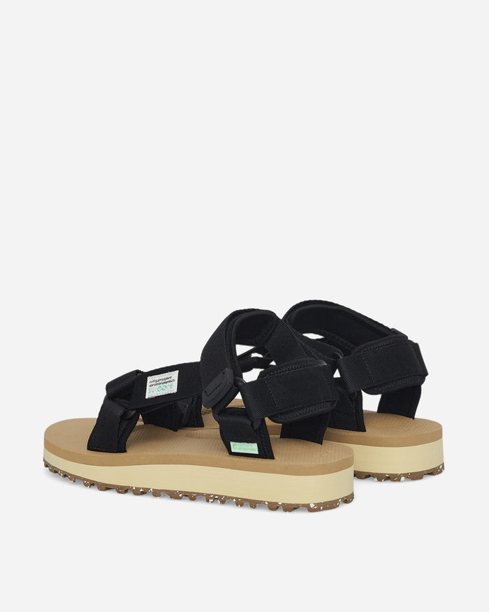Suicoke Depa-2Cab-Eco Black X Beige Sandals and Slides Sandal OG-022-2Cab-ECO- BLB