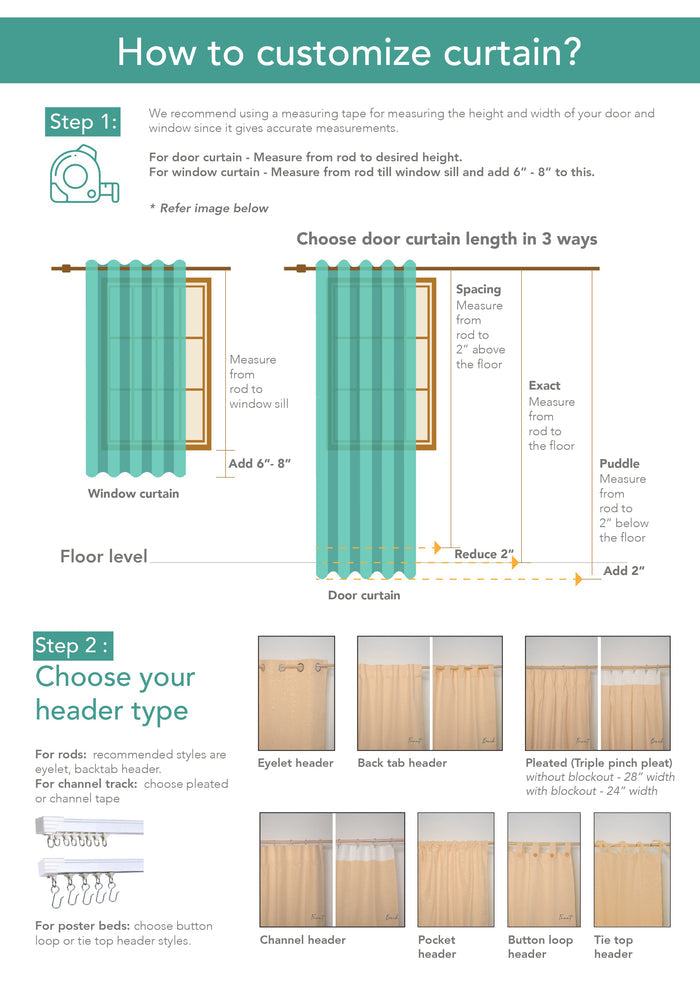 Dew 100% Sheer minimal curtain for Living room & bedroom - Light filtering - Cream - Single Piece