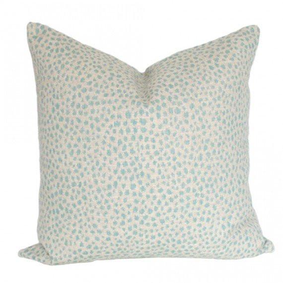 Dotted Aquamarine Custom Designer Pillow | Arianna Belle