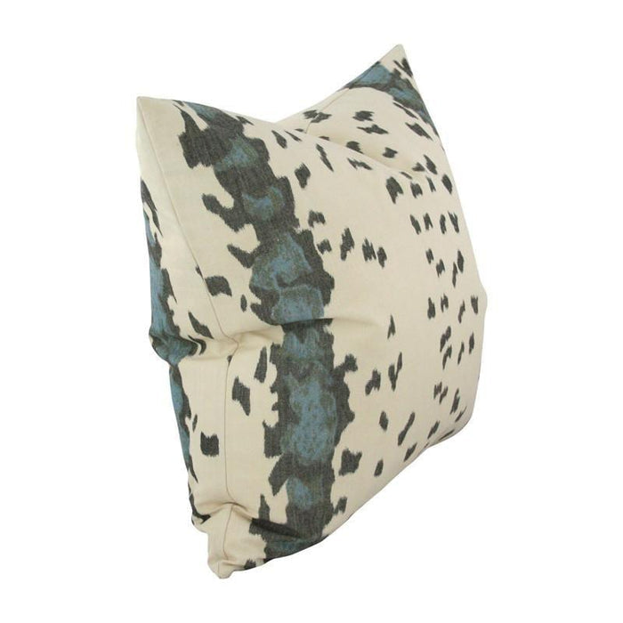 Duchamp Blue Custom Designer Pillow side view | Arianna Belle