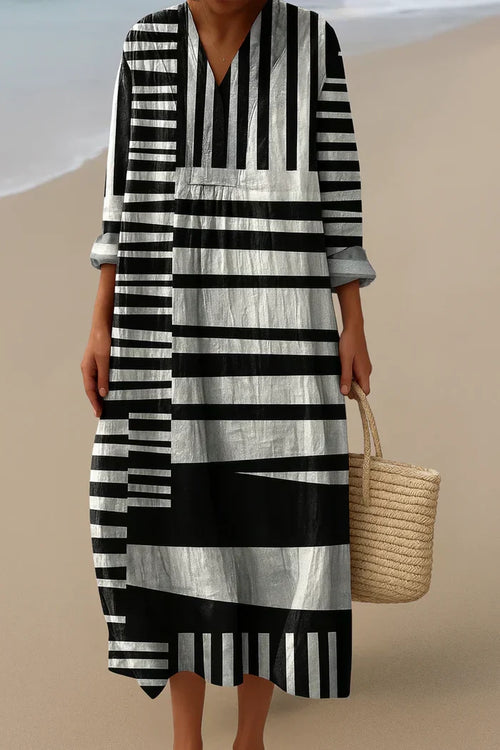 ELARA™ | MONOCHROMATIC MAXI DRESS
