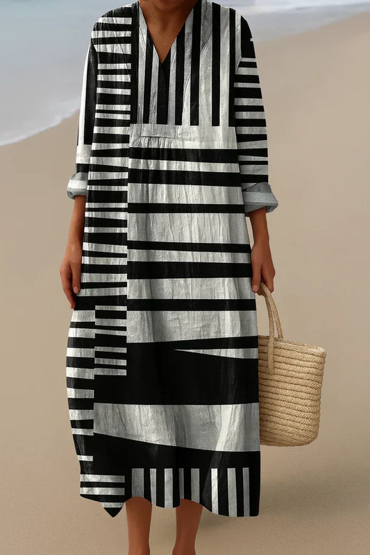 ELARA™ | MONOCHROMATIC MAXI DRESS