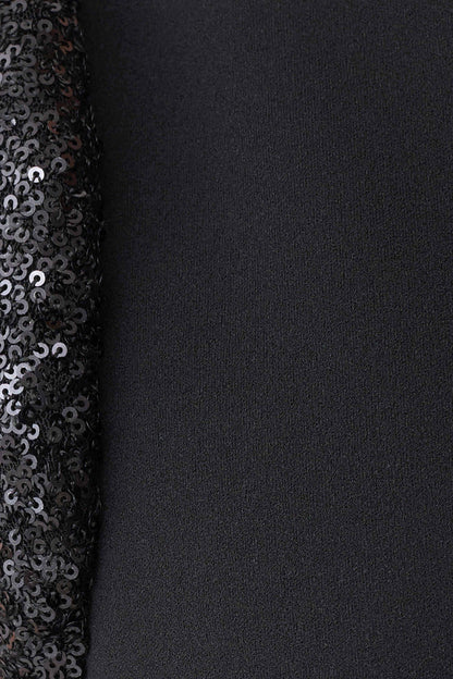 Elsie Crepe Maxi Dress With Beaded Straps - Black