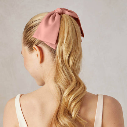KITSCH - Recycled Fabric Bow Hair Clip - Rosewood