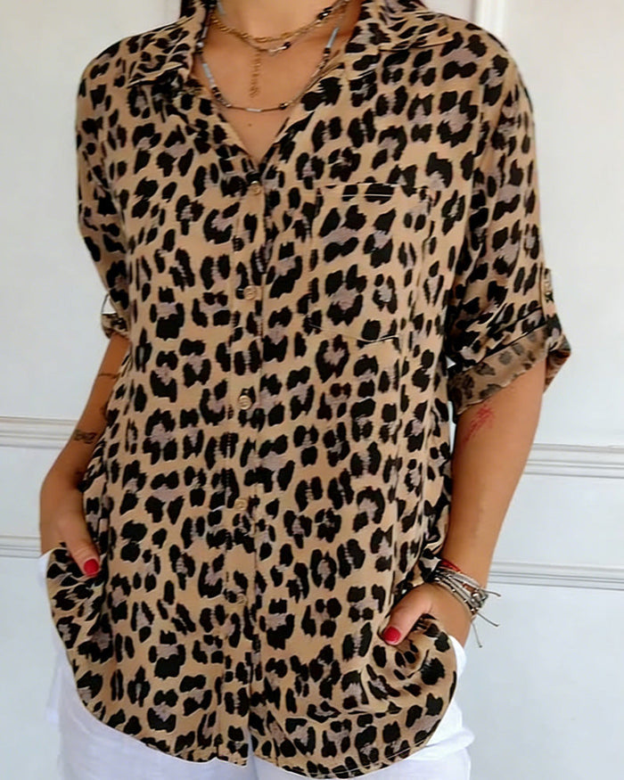 Fashion Blouses with Leopard Print