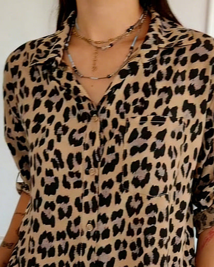 Fashion Blouses with Leopard Print
