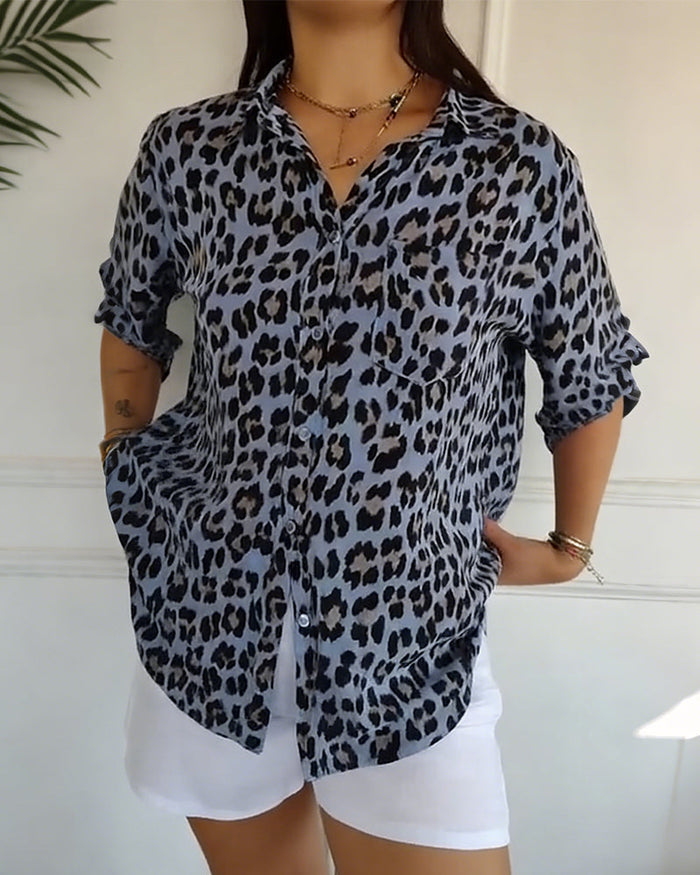 Fashion Blouses with Leopard Print