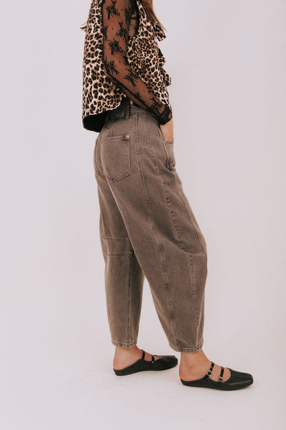 FREE PEOPLE - Good Luck Mid-Rise Barrel Jeans - 7 Colors!