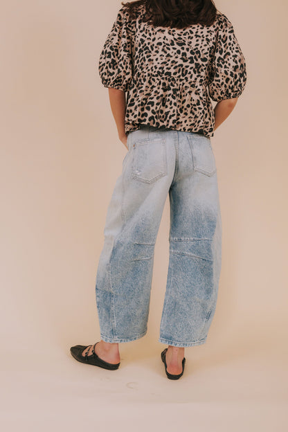 FREE PEOPLE - Good Luck Mid-Rise Barrel Jeans - 7 Colors!