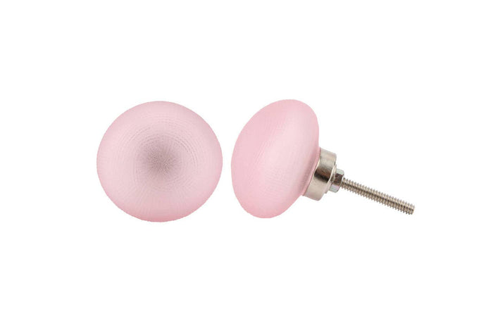 Frosted Glass Pink Drawer Pull