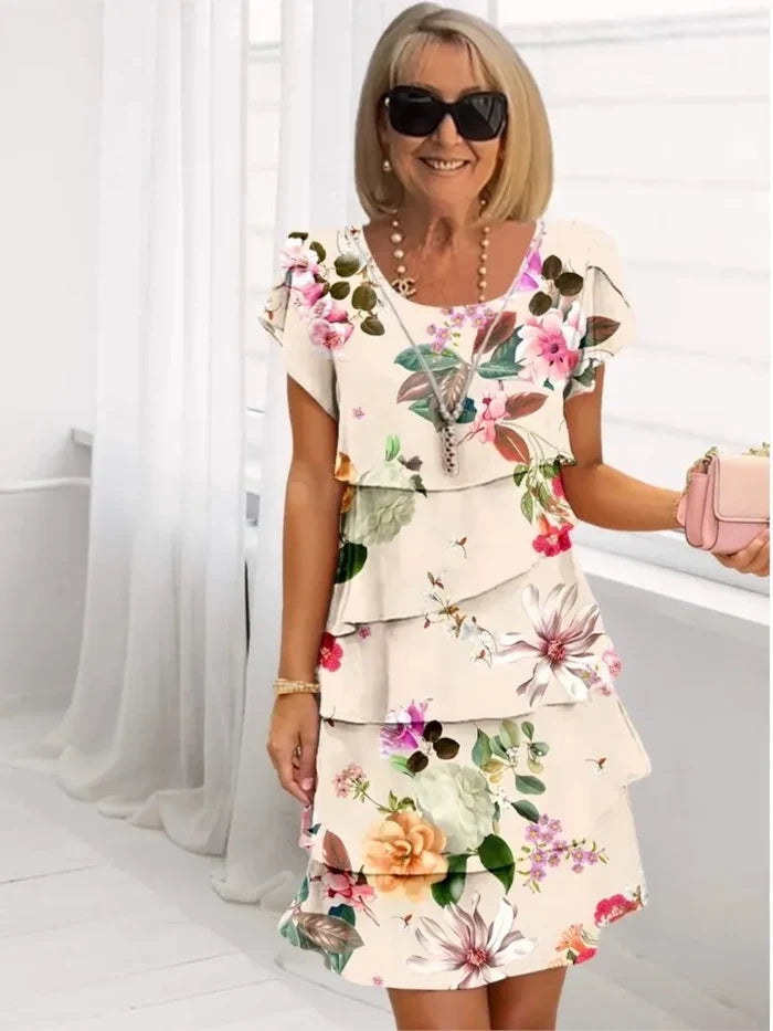 Helena | Elegant Comfort Ruffled Dress